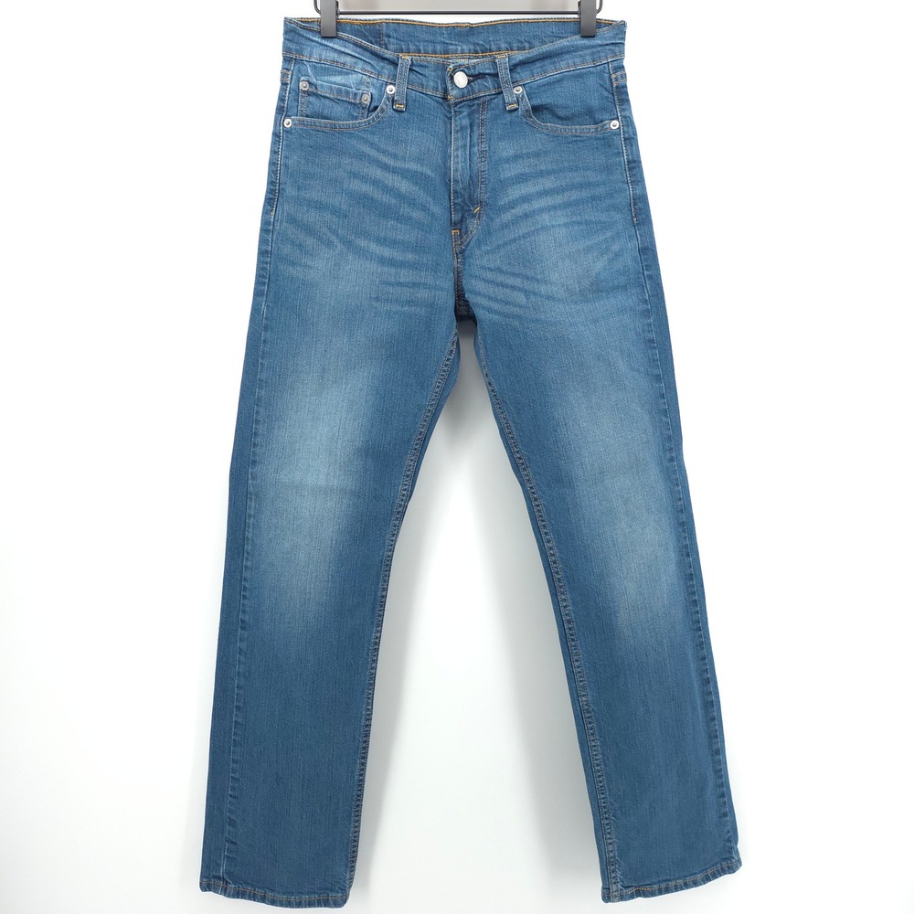 Levi's Mens Jeans 505 Regular‎ Fit 30x30 Medium Blue Wash Straight Leg Denim